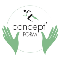 logo concept'form coach sportif digne les bains alpes de haute provence logo